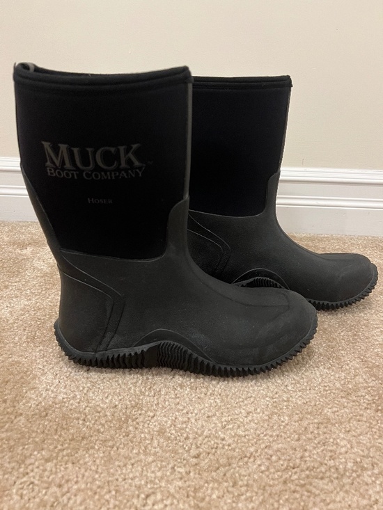 Muck Boot Co Black Hoser Mid Waterproof Rubber Boots Men’s 7/7.5 Women’s 8/8.5